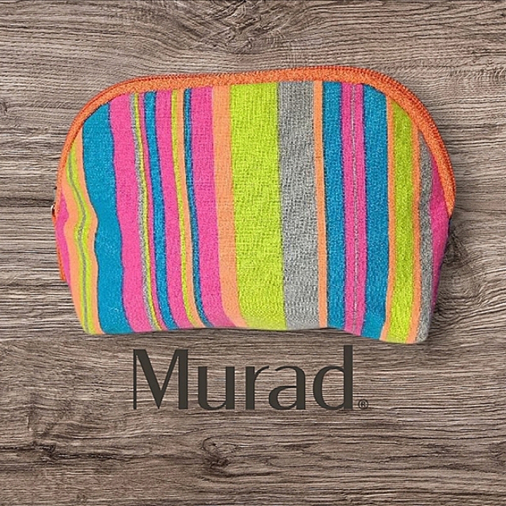 Multi-colored Murad Makeup Bag